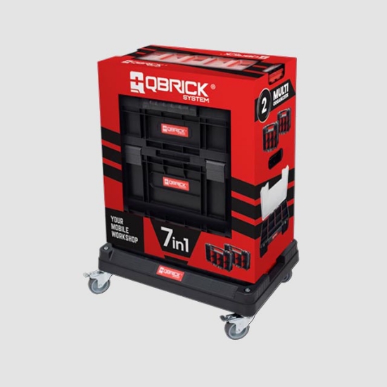 Obrázek Set boxů Qbrick TWO Cart s podvozkem 7v1 595x395x825mm